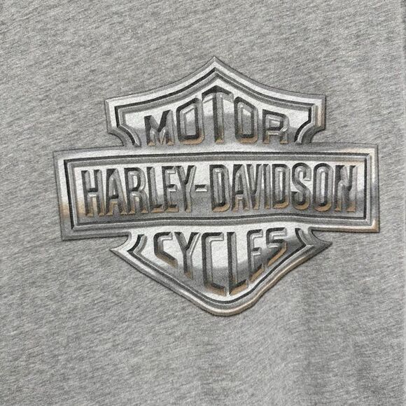 Harley‎ Davidson Cycles Spell Out classic Men’s Cut Off Muscle Shirt 2XL Gray - Picture 5 of 8